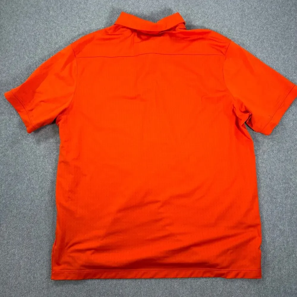 Nike Golf Dri Fit Polo Men's 2XL Tour Performance Orange Short Sleeve Collared